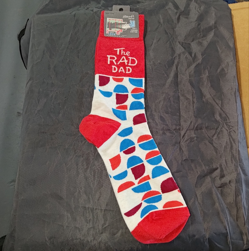 Blue Q Men's‎ The Rad Dad Novelty Socks Size 7-12 NWT
